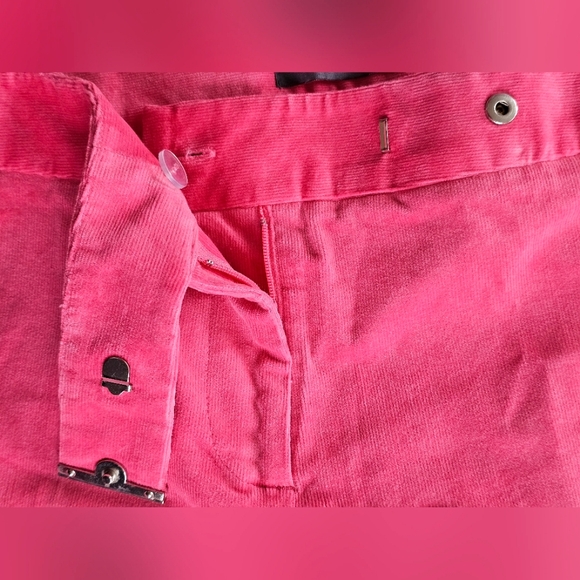Liz Claiborne Barbie Pink Soft Corduroy Straight Pants Stretchy Lightweight - Picture 8 of 9